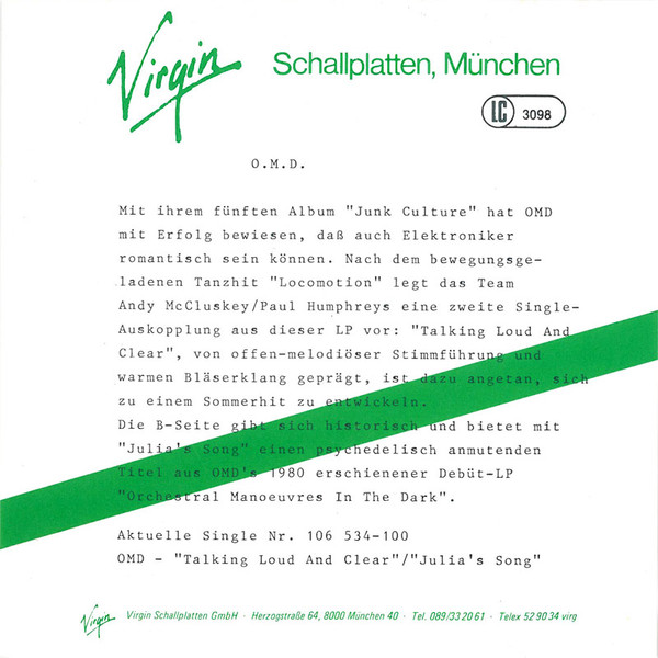 Orchestral Manoeuvres In The Dark - Talking Loud And Clear 5 Orchestral Manoeuvres In The Dark - Talking Loud And Clear