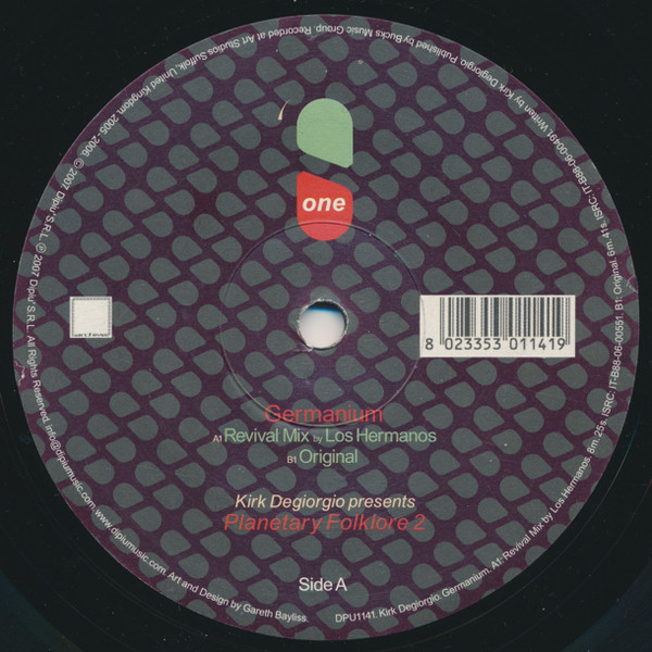Kirk Degiorgio, As One - Planetary Folklore 2 - Germanium 1 Kirk Degiorgio, As One - Planetary Folklore 2 - Germanium