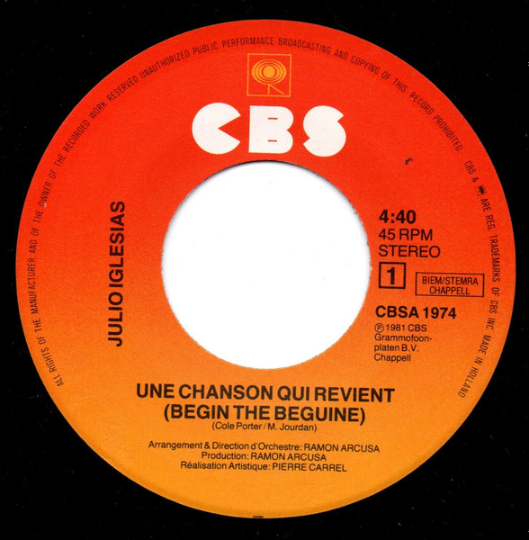 Julio Iglesias - Une Chanson Qui Revient (Begin The Beguine) 3 Julio Iglesias - Une Chanson Qui Revient (Begin The Beguine)