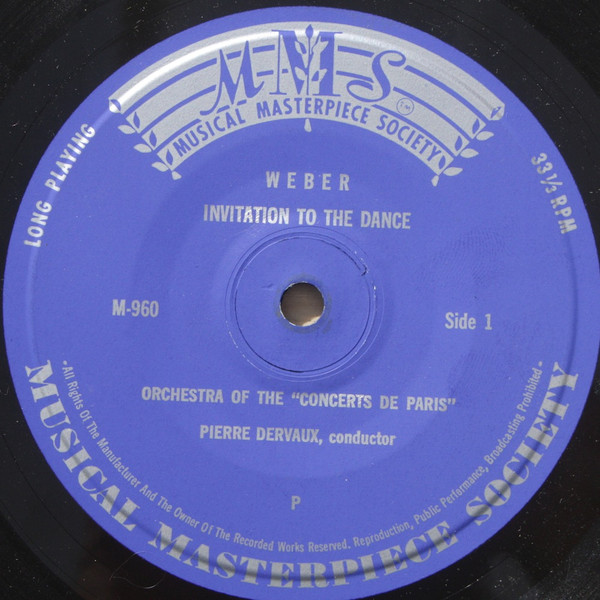 Carl Maria von Weber, Hector Berlioz, Orchestre Des Concerts De Paris, Amsterdam Philharmonic Society Orchestra - Invitation To The Dance / Roman Carnival. Overture 3 Carl Maria von Weber, Hector Berlioz, Orchestre Des Concerts De Paris, Amsterdam Philharmonic Society Orchestra - Invitation To The Dance / Roman Carnival. Overture