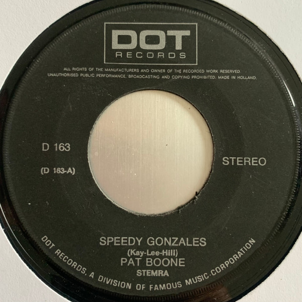 Pat Boone, Shirley Boone - Speedy Gonzales / Side By Side 2 Pat Boone, Shirley Boone - Speedy Gonzales / Side By Side