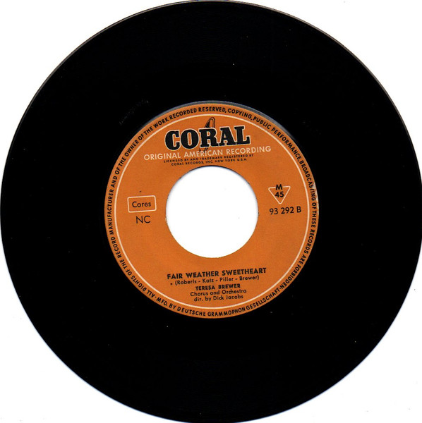 Teresa Brewer - Heavenly Lover / Fair Weather Sweetheart 4 Teresa Brewer - Heavenly Lover / Fair Weather Sweetheart