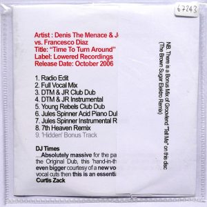 Jerry Ropero & Denis The Menace, Francesco Diaz - Time To Turn Around