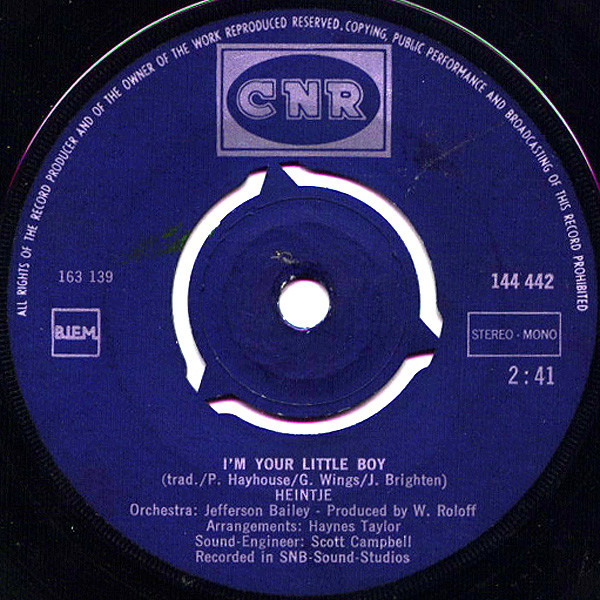 Heintje - I'm Your Little Boy / Two Little Stars 2 Heintje - I'm Your Little Boy / Two Little Stars