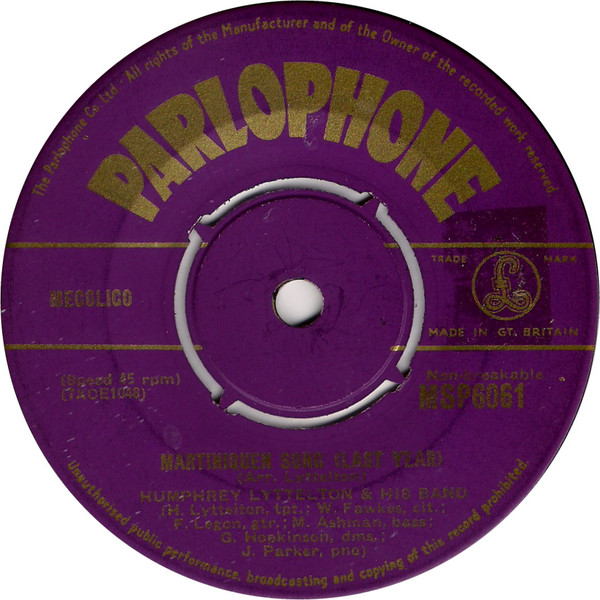Humphrey Lyttelton And His Band - Martiniquen Song (Last Year) / Ain't Cha Got Music 1 Humphrey Lyttelton And His Band - Martiniquen Song (Last Year) / Ain't Cha Got Music