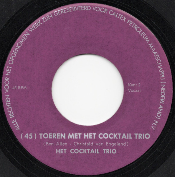 Cocktail Trio - (45) Toeren Met Het Cocktail Trio 4 Cocktail Trio - (45) Toeren Met Het Cocktail Trio