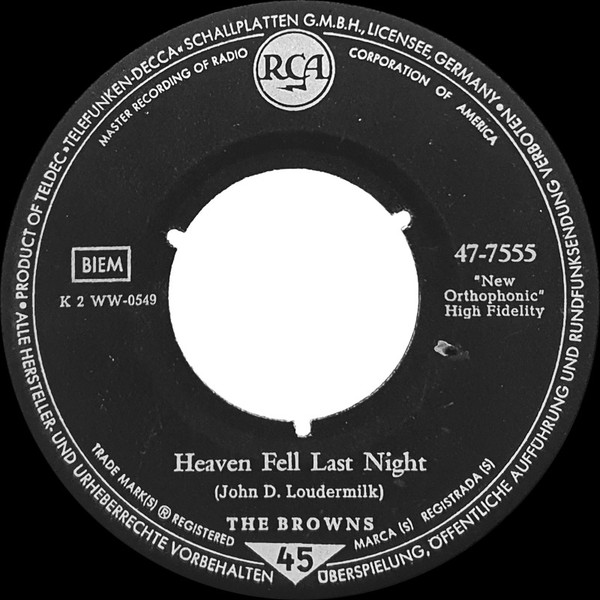 The Browns (3) - The Three Bells 2 The Browns (3) - The Three Bells