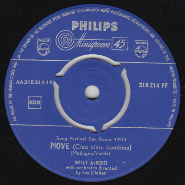 Willy Alberti - Piove (Ciao Ciao, Bambina) 1 Willy Alberti - Piove (Ciao Ciao, Bambina)
