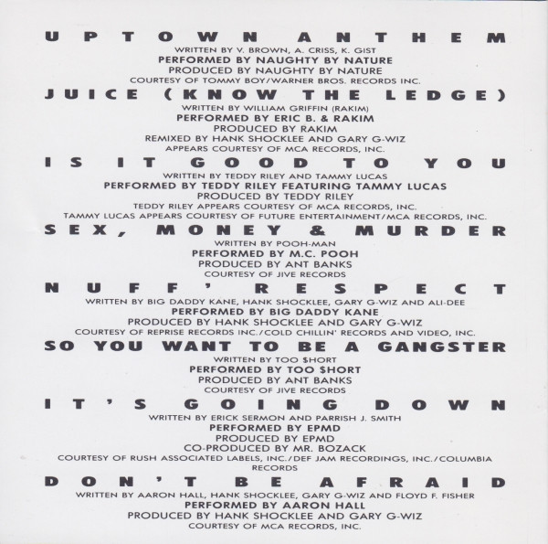 Various - Juice (Original Motion Picture Soundtrack) 4 Various - Juice (Original Motion Picture Soundtrack)