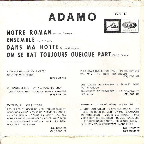 Adamo - Notre Roman 2 Adamo - Notre Roman