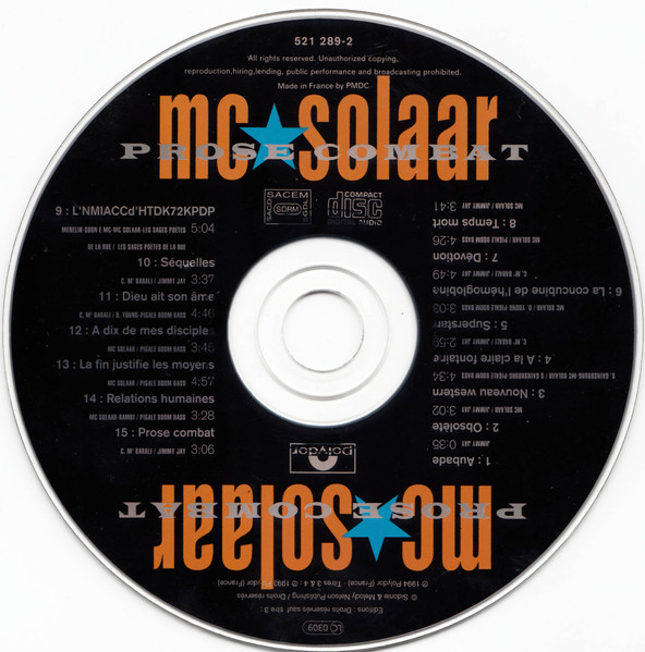 MC Solaar - Prose Combat 3 MC Solaar - Prose Combat