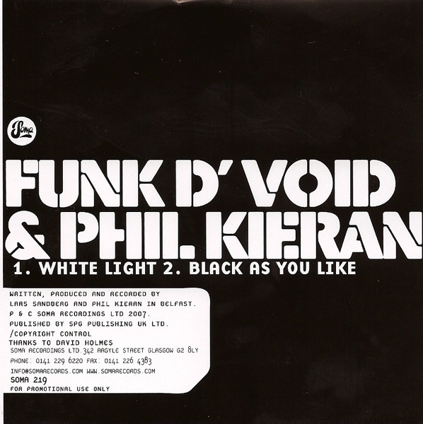 Funk D'Void, Phil Kieran - White Light / Black As You Like 1 Funk D'Void, Phil Kieran - White Light / Black As You Like