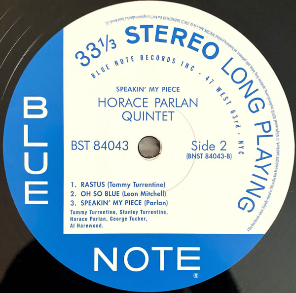 Horace Parlan Quintet - Speakin' My Piece 4 Horace Parlan Quintet - Speakin' My Piece