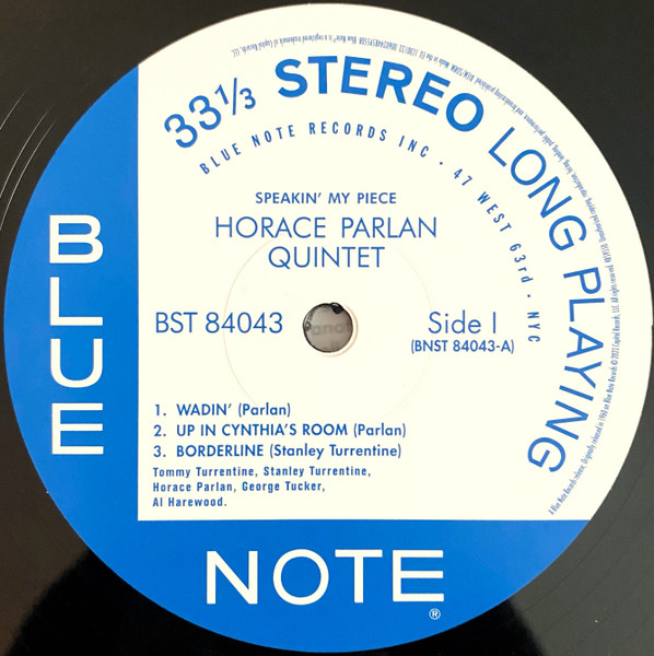 Horace Parlan Quintet - Speakin' My Piece 3 Horace Parlan Quintet - Speakin' My Piece
