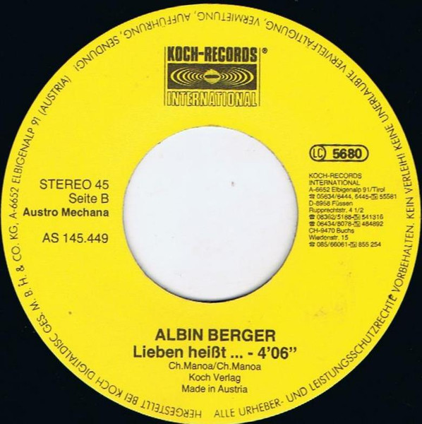 Albin Berger - Addio Madonna Mia 3 Albin Berger - Addio Madonna Mia