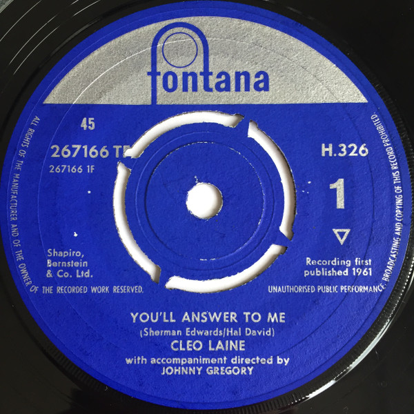Cleo Laine - You'll Answer To Me 1 Cleo Laine - You'll Answer To Me
