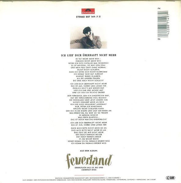 Udo Lindenberg - Ich Lieb' Dich Überhaupt Nicht Mehr 2 Udo Lindenberg - Ich Lieb' Dich Überhaupt Nicht Mehr