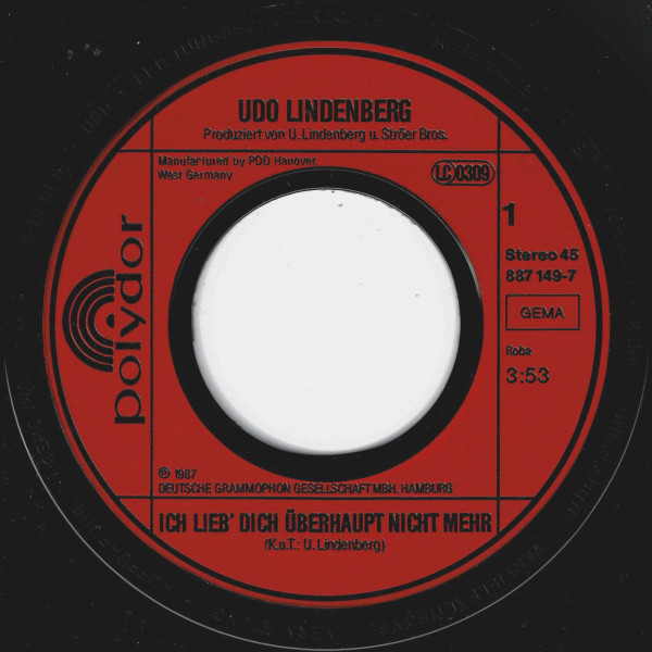 Udo Lindenberg - Ich Lieb' Dich Überhaupt Nicht Mehr 3 Udo Lindenberg - Ich Lieb' Dich Überhaupt Nicht Mehr