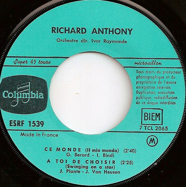 Richard Anthony (2) - Ce Monde 4 Richard Anthony (2) - Ce Monde