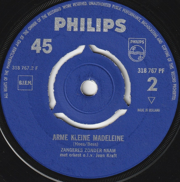 Zangeres Zonder Naam - Rij Voorzichtig . . . / Arme Kleine Madeleine 4 Zangeres Zonder Naam - Rij Voorzichtig . . . / Arme Kleine Madeleine