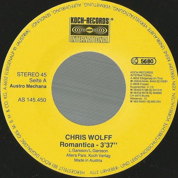 Chris Wolff - Romantica / Mia Bella Maria 2 Chris Wolff - Romantica / Mia Bella Maria