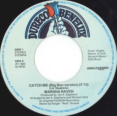 Marsha Raven, London Big Ben - Catch Me (From Anglia Remix 12 Inch) 3 Marsha Raven, London Big Ben - Catch Me (From Anglia Remix 12 Inch)