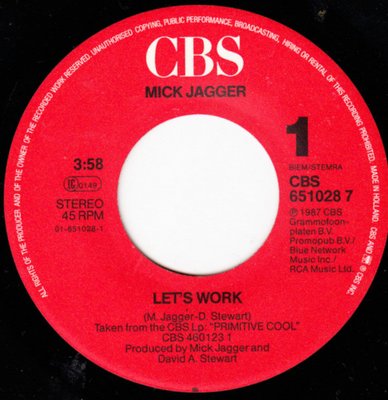 Mick Jagger - Let's Work 3 Mick Jagger - Let's Work
